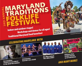 The 3rd Annual Maryland Traditions Folklife Festival is Saturday, June 15 at the Creative Alliance in Baltimore