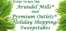 Enter to win the Arundel Mills and Premium Outlets Holiday Shopping Sweepstakes.