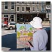 A painter painting